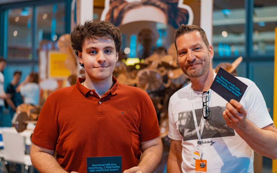 Die Jugendcrew am Stand der“sh|ft-Ideen.Freiraum“ Initiative auf der Ideenexpo 2019
