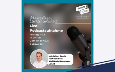 „Schwere Frage – Leichtes Gleichnis“  Forum on tour Videopodcast in Burgwedel